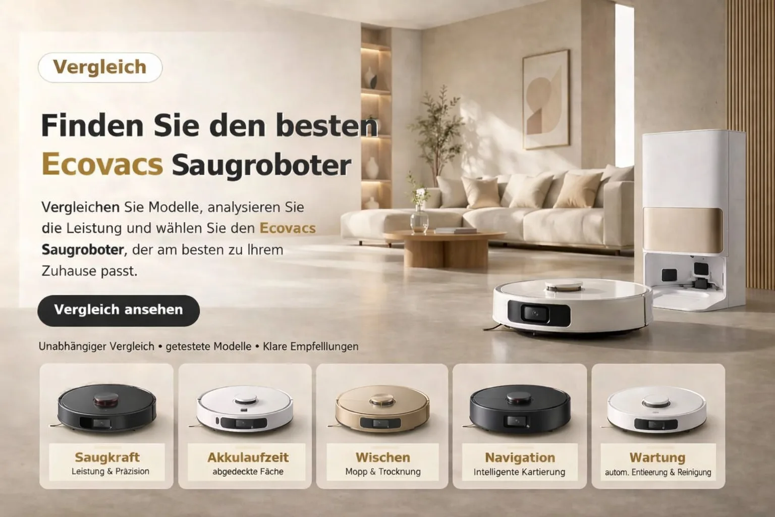 Vergleich der Ecovacs-Deebot-Saugroboter: finden Sie das beste Modell für Ihr Zuhause